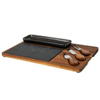 Acacia Cheese Board Set With Black Bowl, Slate and Cutlery - Cheese Board - British D'sire