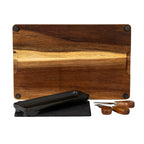 Acacia Cheese Board Set With Black Bowl, Slate and Cutlery - Cheese Board - British D'sire