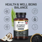 Activated Charcoal Capsules - 200 High Strength Vegan Capsules - 1200mg per serving – Made from Natural Coconut shells to Reduce Flatulence, Bloating & Indigestion I Made in the UK by Prowise Healthcare - Vitamins & Supplements - British D'sire