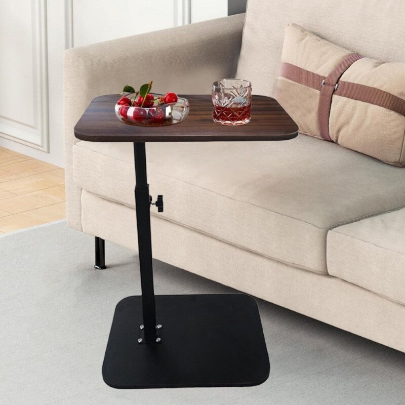 Adjustable C-Shaped Sofa Side End Table Coffee Laptop Table Bedroom Living Room - British D'sire