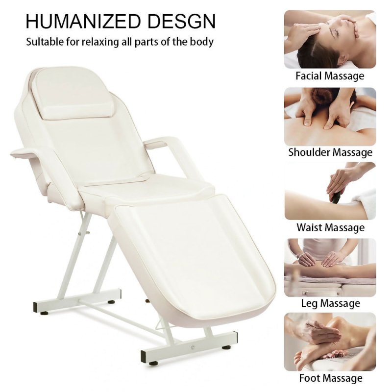 Adjustable Massage Table with Recliner Chair, Height-adjustable Stool - Ideal for Tattoo, Spa, and Salon Secondary image