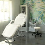 Adjustable Massage Table with Recliner Chair, Height - adjustable Stool - Ideal for Tattoo, Spa, and Salon - Massage Table - British D'sire