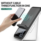 AEC BT512 Multifunctional Bluetooth Speaker 10W Wireless Charger LED Desktop Electronic Alarm Clock - British D'sire