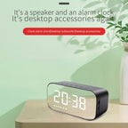 AEC BT518 Portable Wireless Bluetooth Speaker LED Alarm Clock Support AUX / TF Card / FM - British D'sire