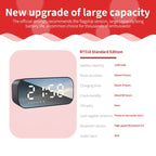 AEC BT518 Portable Wireless Bluetooth Speaker LED Alarm Clock Support AUX / TF Card / FM - British D'sire