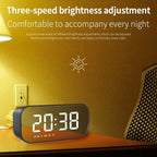AEC BT518 Portable Wireless Bluetooth Speaker LED Alarm Clock Support AUX / TF Card / FM - British D'sire