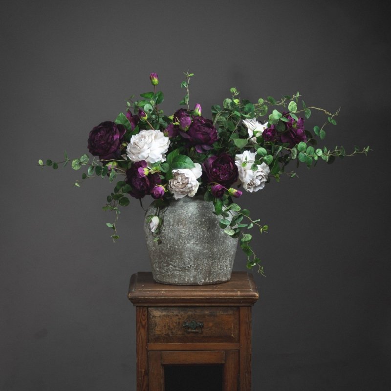 Aged Stone Ceramic Vase - Stone Ceramic Decorative Vase - Vases - British D'sire