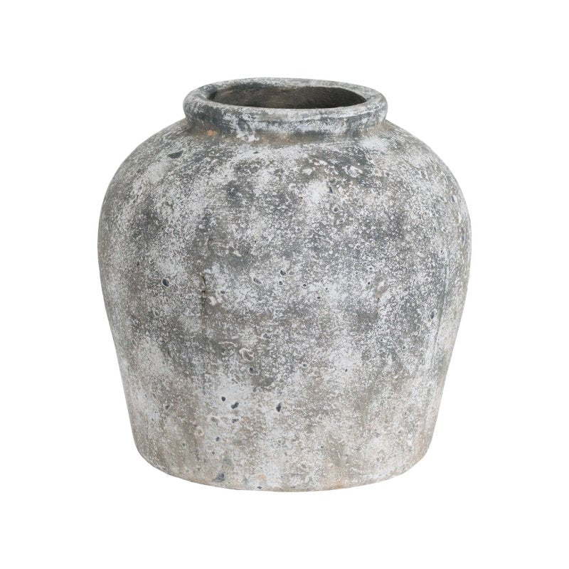 Aged Stone Ceramic Vase - Stone Ceramic Decorative Vase - Vases - British D'sire
