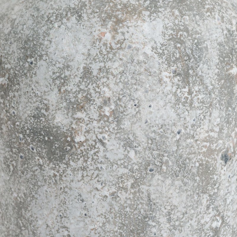 Aged Stone Tall Ceramic Vase - Antique White Ceramic Decorative Vase - Vases - British D'sire