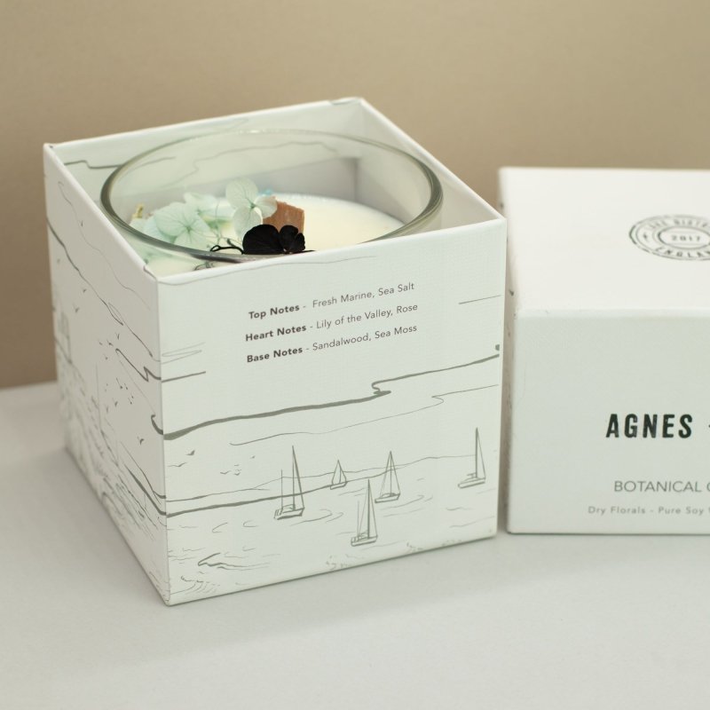 Agnes + Cat Botanical Soy Wax Candle - Seasalt & Moss - Agnes + Cat Botanical Soy Wax Candles - British D'sire
