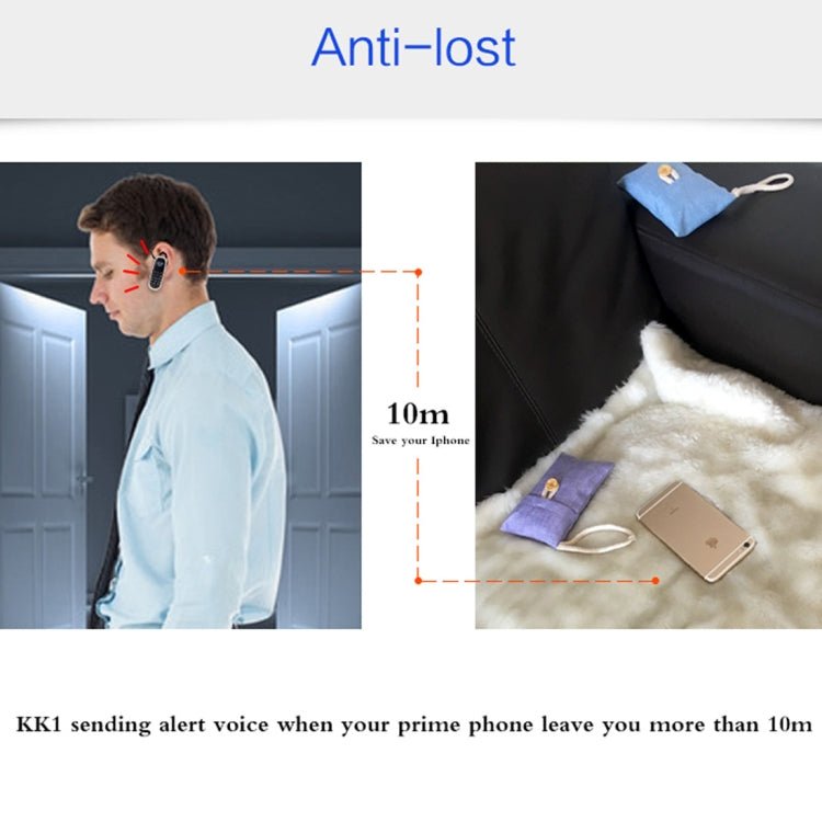AIEK KK1 Mini Mobile Phone, English Keyboard, Hands Free Bluetooth Dialer Headphone, MTK6261DA, Anti - Lost, Single SIM, Network: 2G(Black) - British D'sire