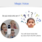 AIEK KK1 Mini Mobile Phone, English Keyboard, Hands Free Bluetooth Dialer Headphone, MTK6261DA, Anti - Lost, Single SIM, Network: 2G(Black) - British D'sire