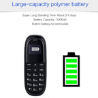AIEK KK1 Mini Mobile Phone, English Keyboard, Hands Free Bluetooth Dialer Headphone, MTK6261DA, Anti - Lost, Single SIM, Network: 2G(Black) - British D'sire