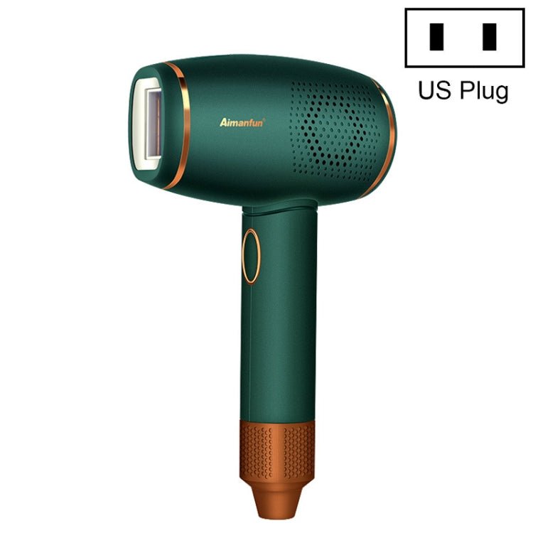 Aimanfun Home IPL Laser Photon Rejuvenation Hair Removal Instrument, Plug: US Plug(Dark Green) - British D'sire