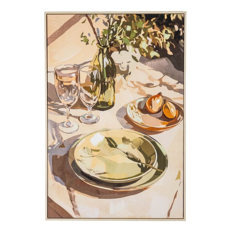 Alfresco Morning Hand Painted Canvas in Frame - Wall Art & Signs - British D'sire