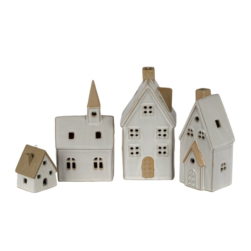 Alora Ceramic Church With LED Light - Figurines - British D'sire