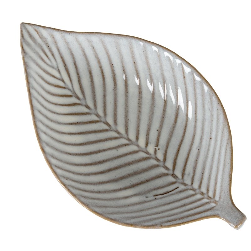 Alora Ceramic Elm Leaf Large Dish - Bowls & Dishes - British D'sire