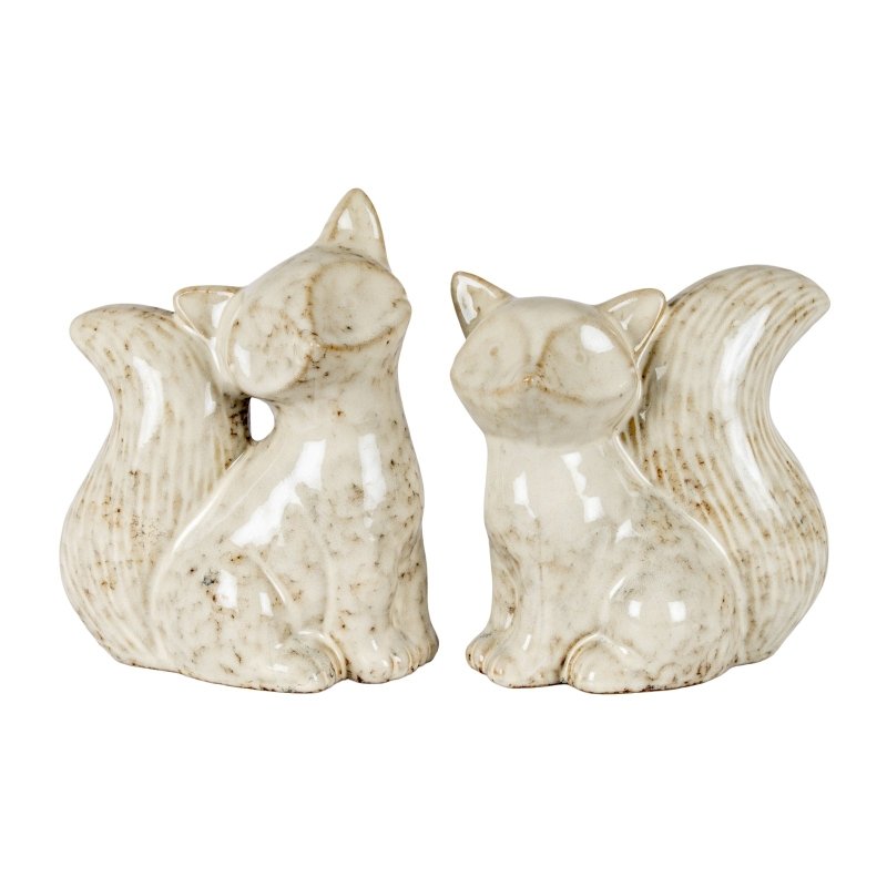 Alora Ceramic Fox Looking Left Decorative Decorative Home Accessory - Figurines - British D'sire