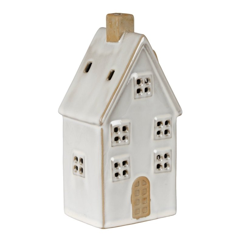 Alora Ceramic Large Townhouse With LED Light - Figurines - British D'sire