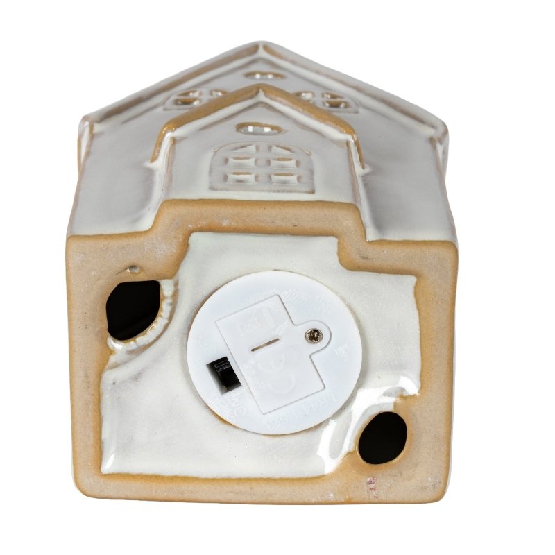 Alora Ceramic Large Townhouse With LED Light - Figurines - British D'sire