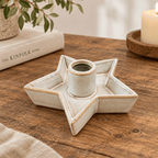 Alora Ceramic Star Candle Holder - Candle Holders - British D'sire