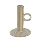 Alora Ceramic Taper Candle Holder With Handle - Candle Holders - British D'sire