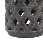 Amalfi Grey Large Lattice Lantern - Lanterns - British D'sire