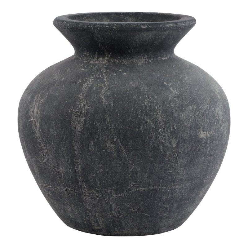 Amalfi Grey Vase - Antique White Ceramic Decorative Vase - Vases - British D'sire