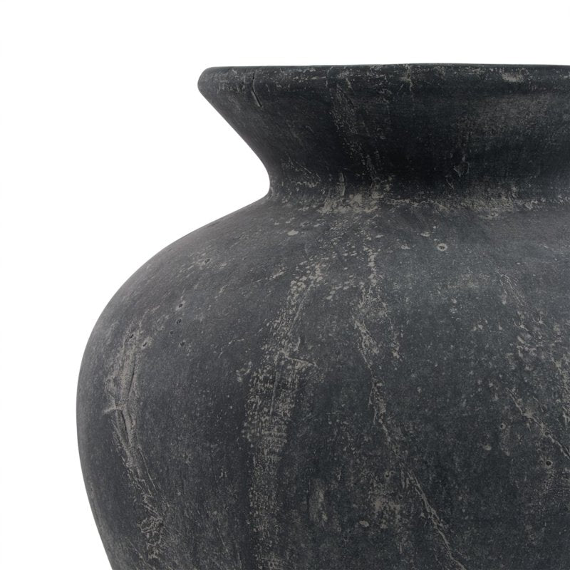 Amalfi Grey Vase - Antique White Ceramic Decorative Vase - Vases - British D'sire