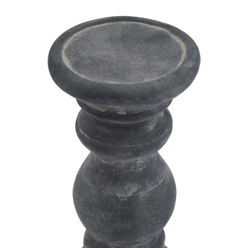 Amalfi Small Grey Column Candle Holder - Candle Holder - British D'sire