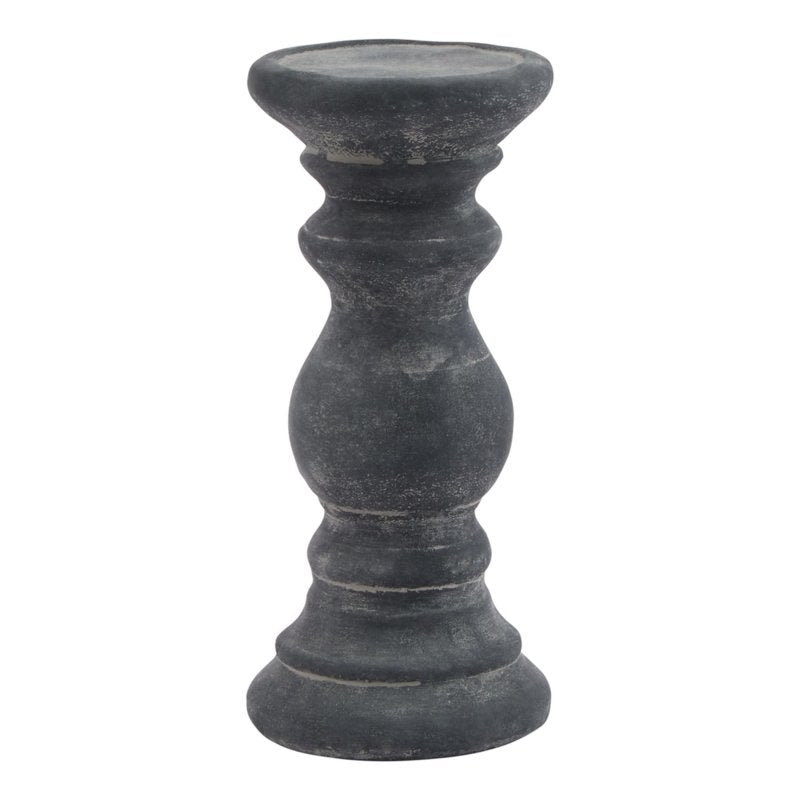 Amalfi Small Grey Column Candle Holder - Candle Holder - British D'sire