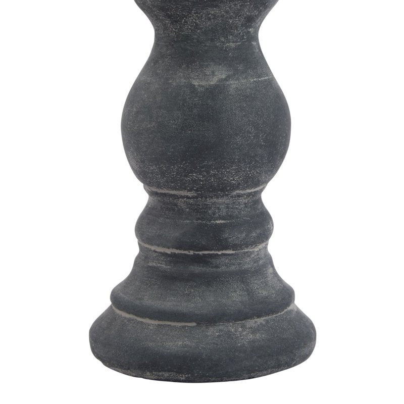 Amalfi Small Grey Column Candle Holder - Candle Holder - British D'sire