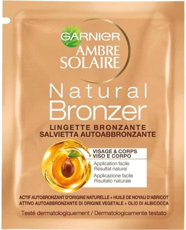 Ambre Solaire No Streaks Bronzer Self Tan Face Wipes 6.1ml - British D'sire