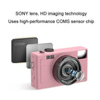 AMKOV CD - R1 24MP HD Pixel Shooting Student Camera 1080P Video Recording CCD Photo Video HD Camera(Pink) - British D'sire