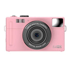 AMKOV CD - R1 24MP HD Pixel Shooting Student Camera 1080P Video Recording CCD Photo Video HD Camera(Pink) - British D'sire