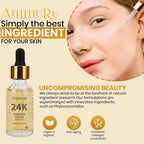 Ammuri Skincare 24K Face Serum for Dark Circles promoting youthful skin and collagen production