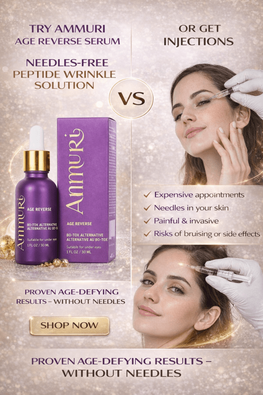 Ammuri Age Reverse Serum Advanced Anti - Ageing - Serum Without Needles - Anti - Ageing Serum – Age - Reversing Brilliance with Peptide &amp; Matrixyl 3000 - British D'sire