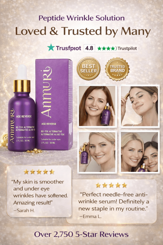 Ammuri Age Reverse Serum Advanced Anti - Ageing - Serum Without Needles - Anti - Ageing Serum – Age - Reversing Brilliance with Peptide &amp; Matrixyl 3000 - British D'sire
