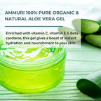 Ammuri Skincare Pure Organic Aloe Vera Gel for psoriasis enriched with vitamins for skin hydration and nourishment