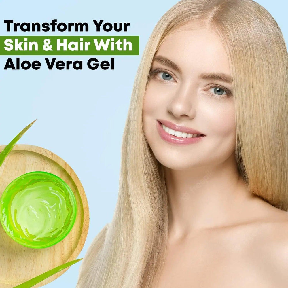 Ammuri Skincare Pure Organic Aloe Vera Gel for psoriasis, promoting healthy skin and hair transformation