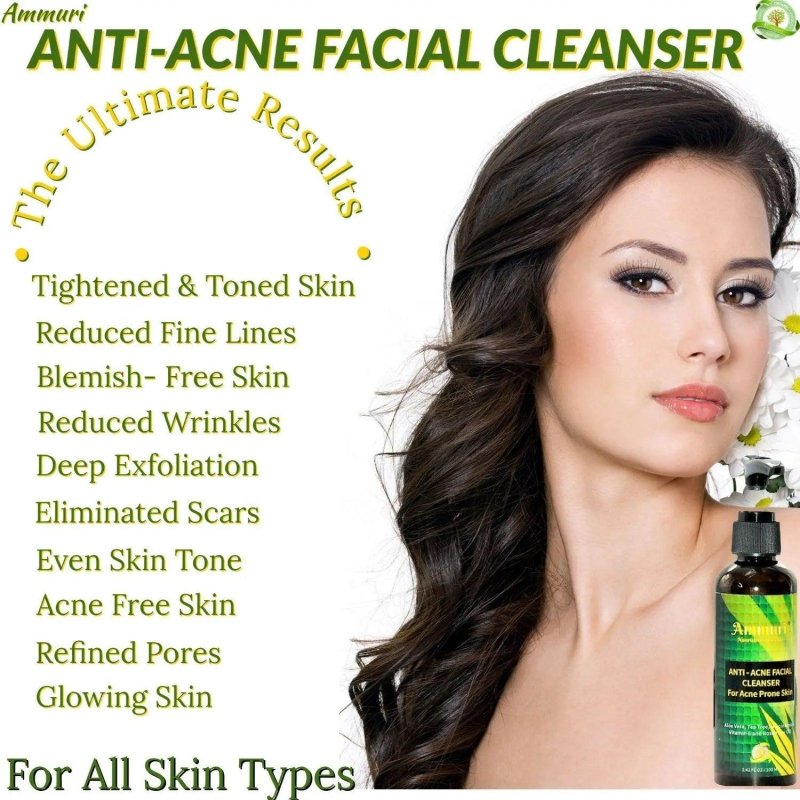 AMMURI Anti Acne Facial Cleanser - Clear Skin Magic for Acne - Prone Complexions - Facial Cleanser - British D'sire