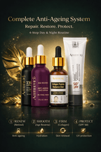 Ammuri Anti Ageing Set Retinol Collagen Serum + SPF 50 Cream Wrinkle Repair Glow - Anti Ageing Face Serum - British D'sire