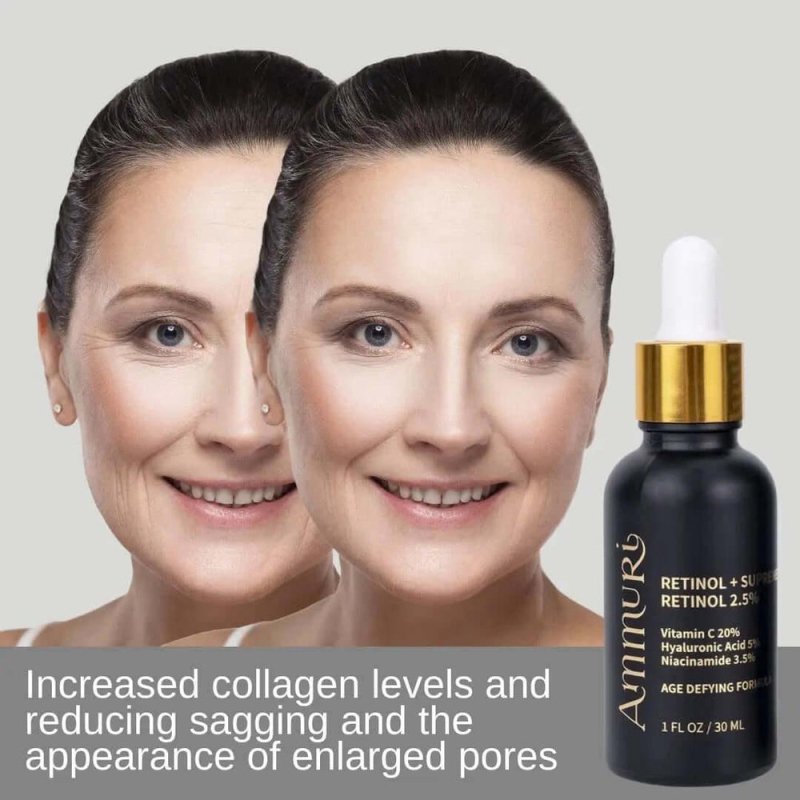 Ammuri Anti - Aging Retinol Serum & SPF 50 Vitamin C Moisturizer Set for Radiant Skin - Ammuri Anti - Aging Retinol Serum & SPF 50 Vitamin C Moisturizer - British D'sire