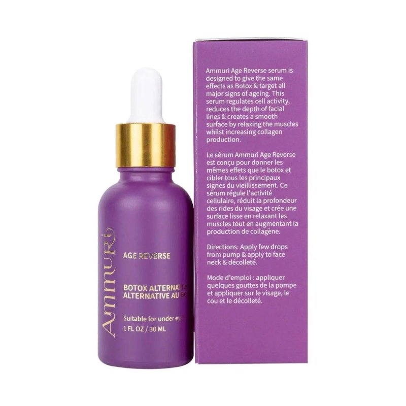Ammuri Botox Serum Age Reverse Made in UK - AMMURI AGE REVERSE AGIRELINE PEPTIDE, MATRIXYL 3000 Anti Ageing Serum - British D'sire