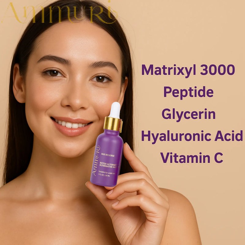 Ammuri Botox Serum Age Reverse Made in UK - AMMURI AGE REVERSE AGIRELINE PEPTIDE, MATRIXYL 3000 Anti Ageing Serum - British D'sire