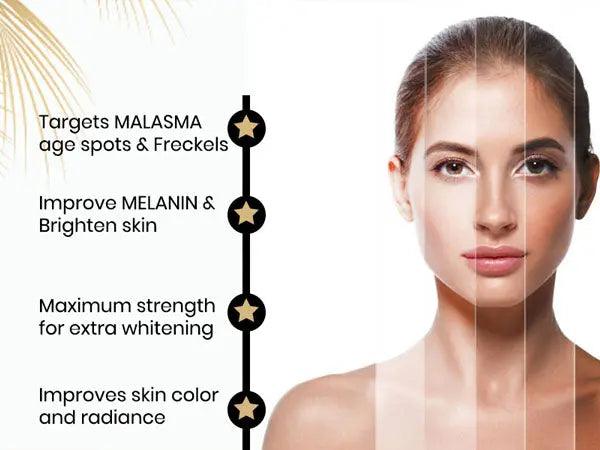 Ammuri Skincare extreme whitening serum targeting age spots and improving skin color and radiance