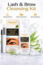 AMMURI Glow Lash & Brow Cleansing Kit - Expert Care for Long - Lasting Beauty - Lash & Brow Cleansing Kit eyelash extensions - British D'sire
