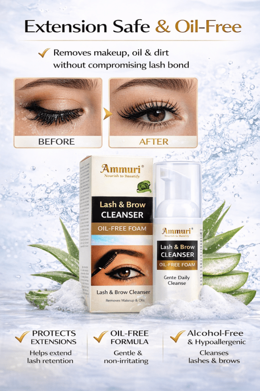 AMMURI Glow Lash & Brow Cleansing Kit - Expert Care for Long - Lasting Beauty - Lash & Brow Cleansing Kit eyelash extensions - British D'sire