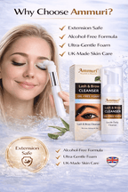 AMMURI Glow Lash & Brow Cleansing Kit - Expert Care for Long - Lasting Beauty - Lash & Brow Cleansing Kit eyelash extensions - British D'sire