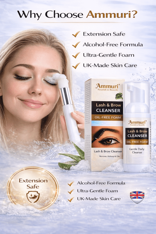 AMMURI Glow Lash & Brow Cleansing Kit - Expert Care for Long - Lasting Beauty - Lash & Brow Cleansing Kit eyelash extensions - British D'sire